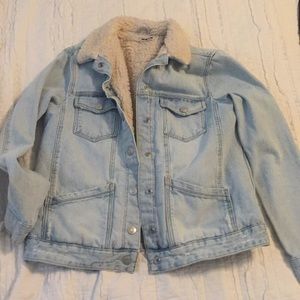 Top shop Sherpa denim jacket!
